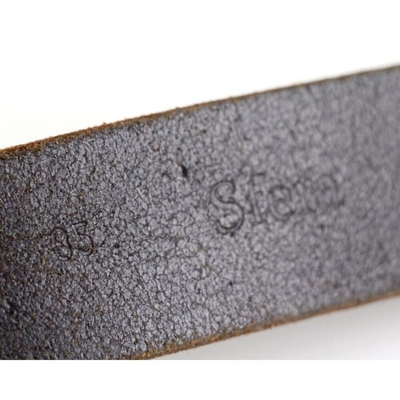 Sfera DARK BROWN REAL LEATHER 1 1/4"Wd CASUAL DRESS MEN'S BELT Sz 34/85 (t70 - Picture 7 of 14